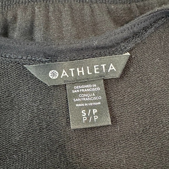 Athleta Balance Jumpsuit Scoop Neck Sleeveless Drawstring Tapered Leg Black - Picture 9 of 12